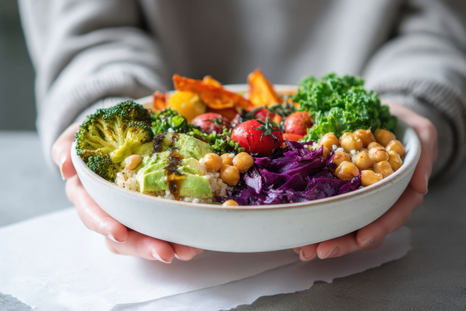 CBD-infused Steak and Veggie Buddha Bowl