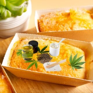 CBD Lemon Drizzle Cake