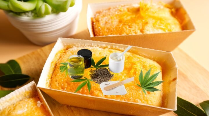 CBD Lemon Drizzle Cake