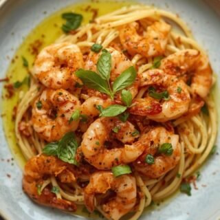 CBD Spicy Shrimp Pasta