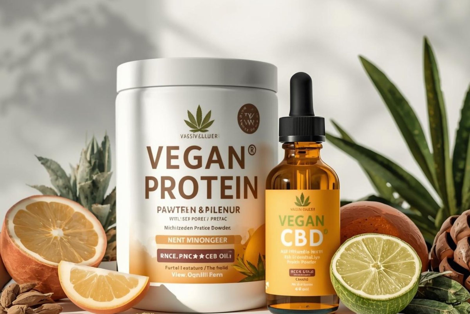 Vegan Protein and CBD Oil