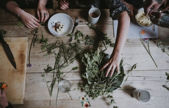cbd for period pain - Collection of traditional herbs used for menstrual wellness support