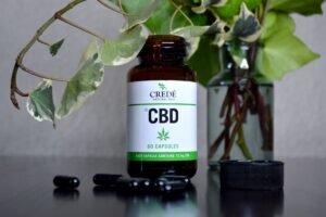 cbd oil with mct oil - Modern CBD oil bottles with innovative carrier formulations