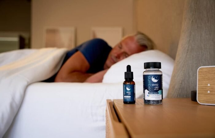 cbd secure storage at home - A tidy home storage space with responsibly packaged CBD wellness products stored safely out o...